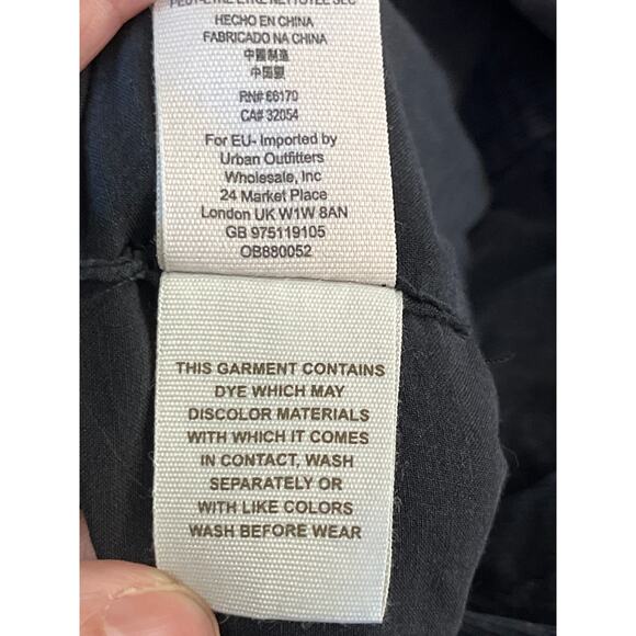 Free People Black Corduroy Blazer Metal Buttons Fitted Jacket Sz 6 - Picture 7 of 8